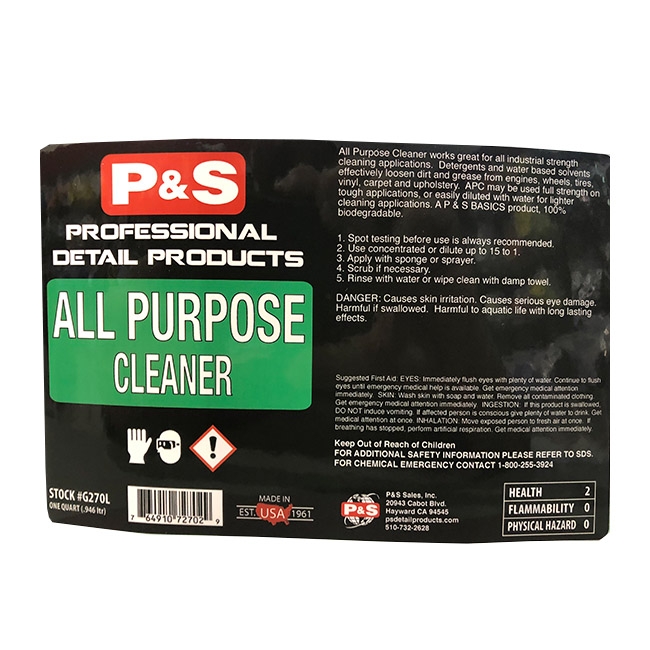 P&S Bottle Label - All Purpose Cleaner