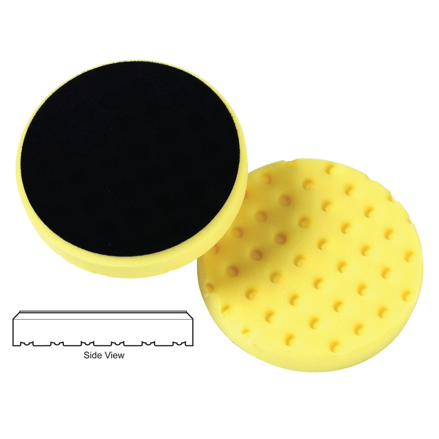 Lake Country CCS Cutback DA Foam Cutting Pad, Yellow - 6.5 inch