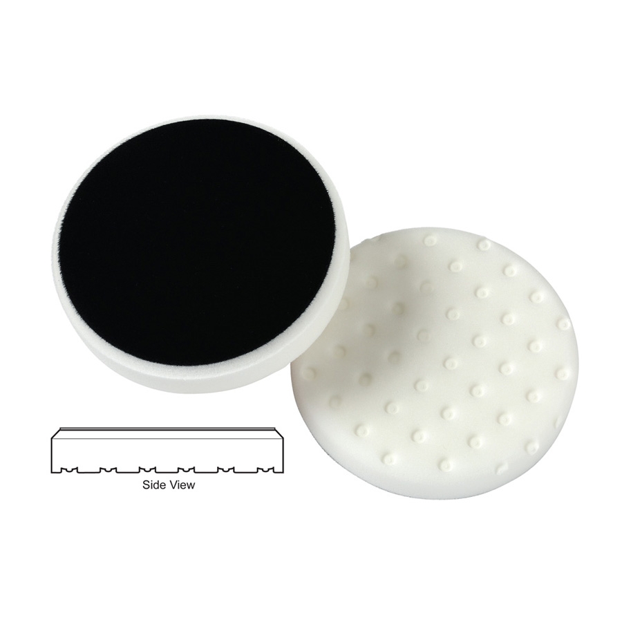 Lake Country CCS Cutback DA Foam Polishing Pad, White - 5.5 inch