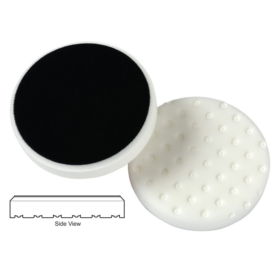 Lake Country CCS Cutback DA Foam Polishing Pad, White - 6.5 inch