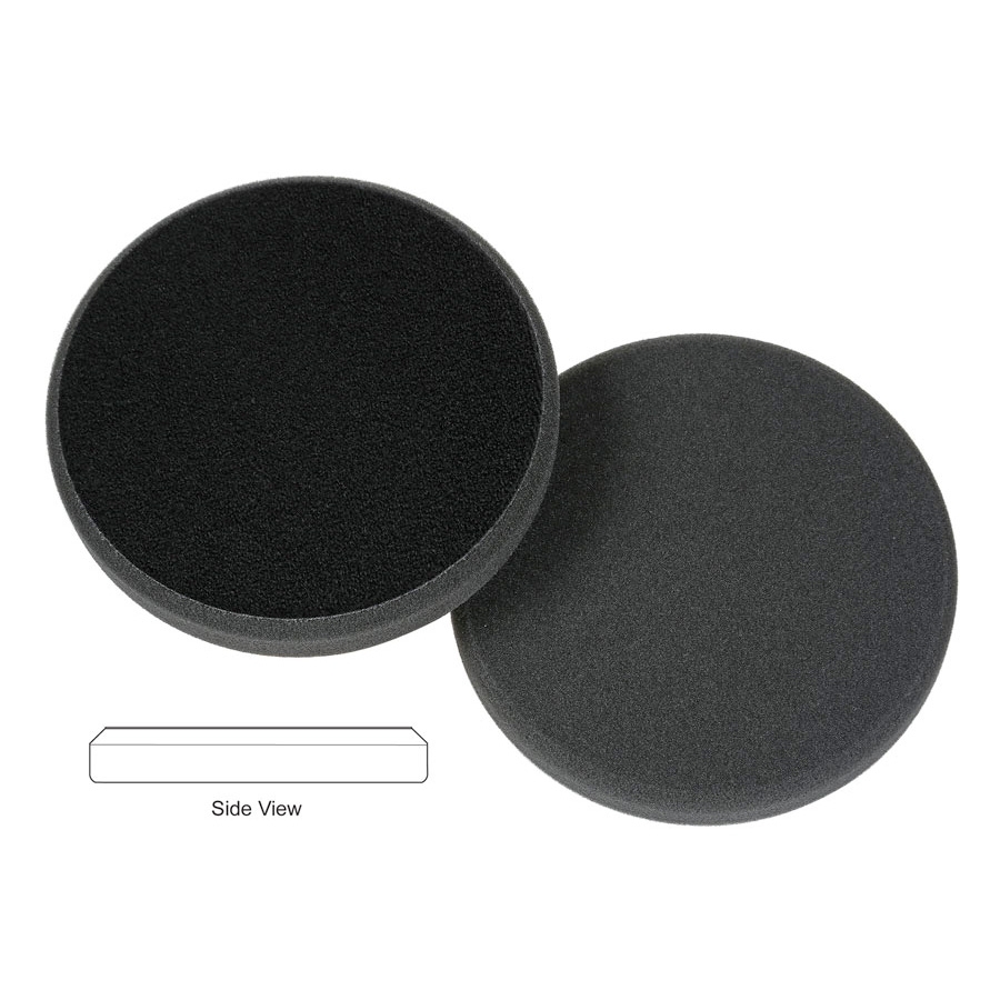 Lake Country Flat Cutback DA Foam Finishing Pad, Black - 6.5 inch