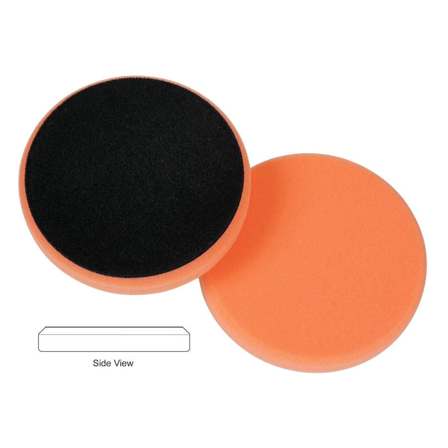 Lake Country Flat Cutback DA Foam Light Cutting Pad, Orange - 6.5 inch