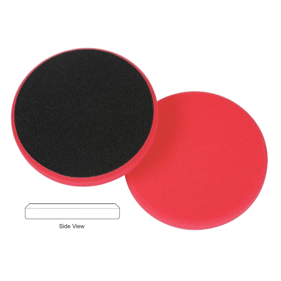 Lake Country Flat Cutback DA Foam Wax/Sealant Pad, Red - 6.5 inch