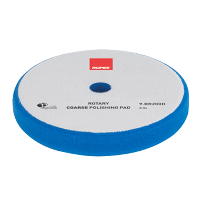 Rupes Rotary Foam Compounding Pad, Blue/Coarse - 160mm (6 inch backing)