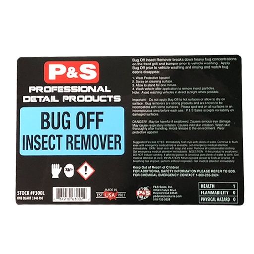 [Item# PNS-F300L                        
            ] P&S Bottle Label - Bug Off