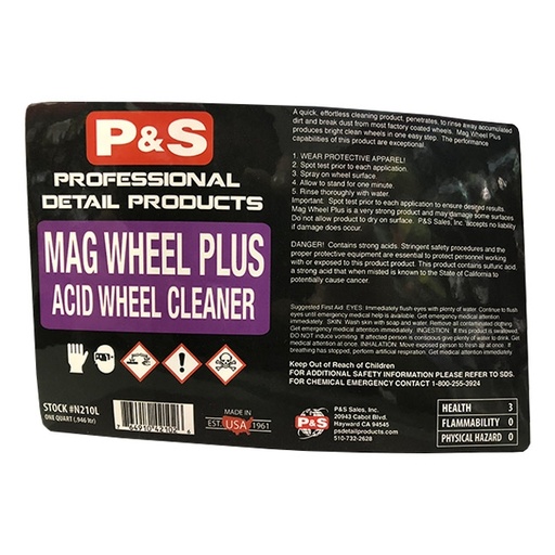 [Item# PNS-N210L                        
            ] P&S Bottle Label - Mag Wheel Plus