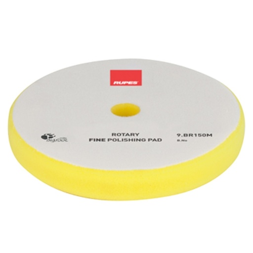 [Item# RUP-9.BR150M                        
            ] Rupes Rotary Foam Polishing Pad, Yellow/Fine - 135mm (5 inch backing)