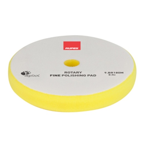 [Item# RUP-9.BR180M                        
            ] Rupes Rotary Foam Polishing Pad, Yellow/Fine - 160mm (6 inch backing)