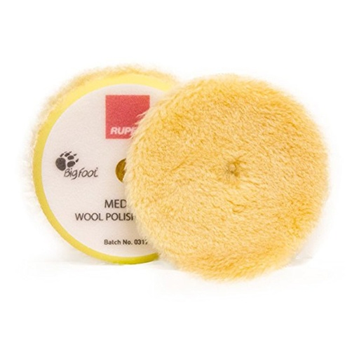 [Item# RUP-9.BW150M                        
            ] Rupes Wool Polishing Pad, Yellow/Medium - 145mm (5 inch backing)