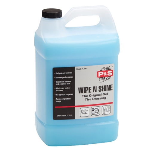 [Item# PNS-L3001                        
            ] P&S Wipe N Shine Original Gel Tire Dressing - 1 gal.