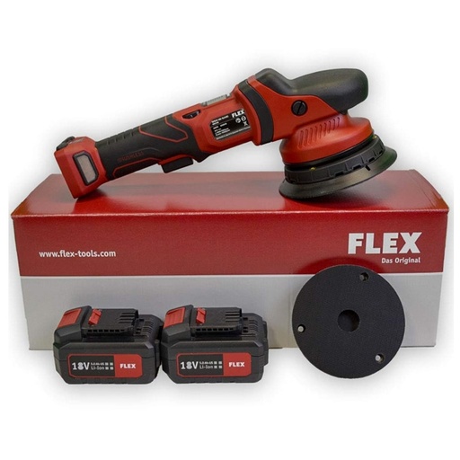 [Item# FLX-459542                        
            ] Flex XFE 15 150 18.0-EC "The Finisher" Cordless Random Orbital Polisher Set